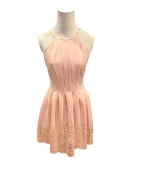 Elegant Pink Sleeveless Dress